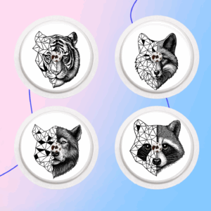 Наклейка на Freestyle libre 1 и 2  — Звери (4 шт)