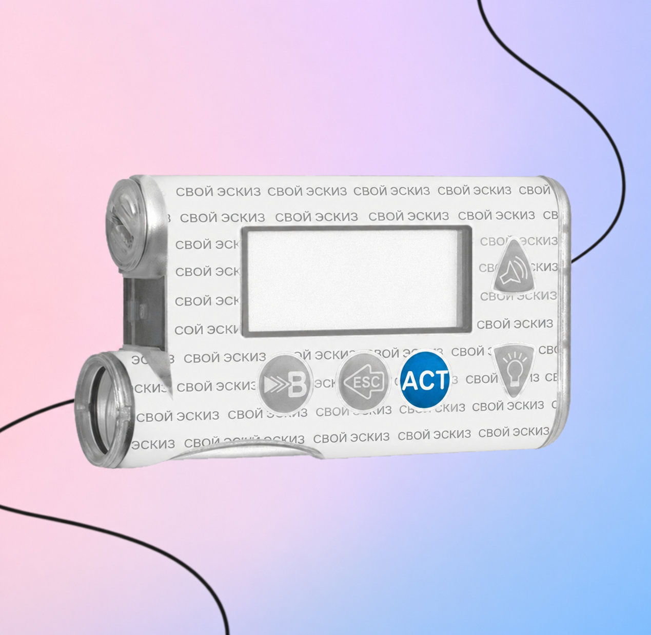 Наклейка на инсулиновую помпу Medtronic — Свой эскиз